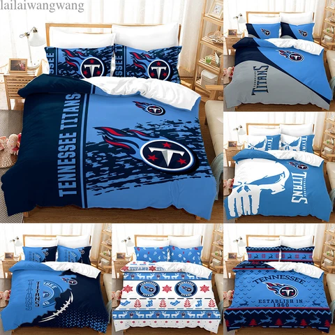 Tennessee Titans 3 Piece Bedding Set Duvet Comforter CoverCover Pillowcases Cover