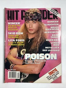 HIT PARADER magazine September 1990 Bret Michaels Poison Motley Crue Centerfold - Picture 1 of 4