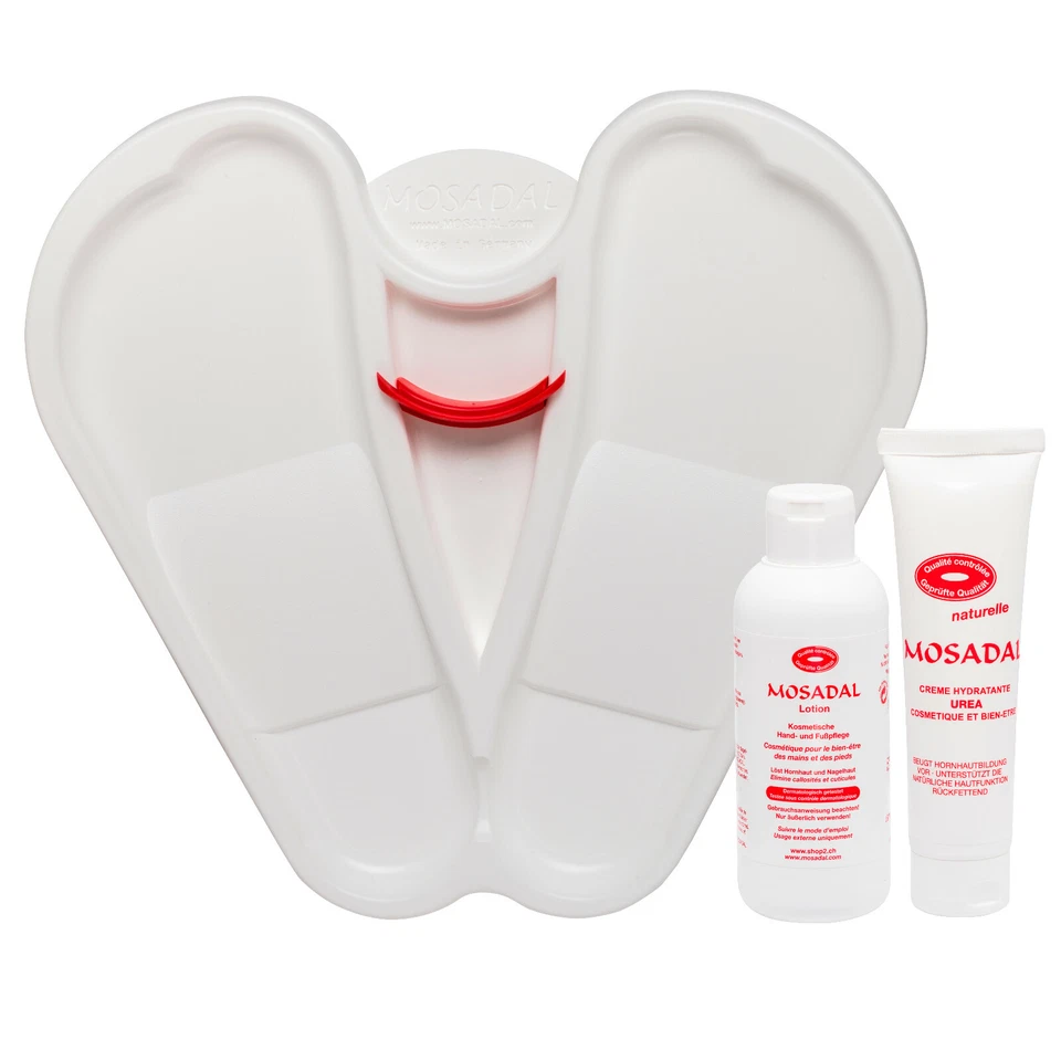 Hornhautentferner Fußpflege Set 3in1 - Mosadal Fußwanne und Hornhaut Lotion