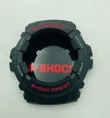 正品卡西欧 Bezel G-SHOCK G-100 G-101 G100-1BV G101-1AV 红色 灰色 黑色字体 — 第 1/4 张图片