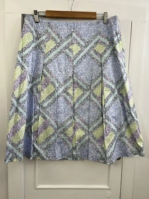 Falda Talbots Outlet Mujer Floral Geométrica Rayas Línea A Talla 14 Multicolor Foto 1 de 4