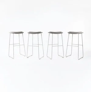 2013 Hi-Pad Bar Stools by Jasper Morrison for Cappellini in Gray Fabric 4x Avail - Picture 1 of 12