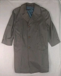 De Colección SEARS Perma Prest Trench Gris Vestido Impermeable Para Hombres Talla 42S Sarga Rayas - Imagen 1 de 18