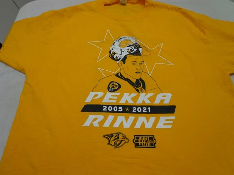 Nashville Predators #35 Pekka Rinne Jersey Retirement T-shirt Size XL Cover