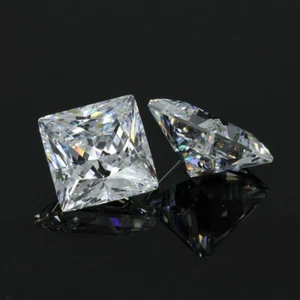 Piedra preciosa facetada suelta de circonita cúbica calidad AAA 3 mm blanco circonita cuadrada - Imagen 1 de 24