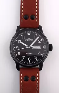 Fortis Pilot's Watch, ref. 595.10.46.1 40 mm PVD coated Auto winding - Picture 1 of 6