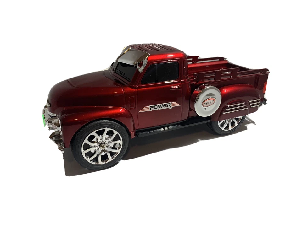 Red Loud Bluetooth Truck Speaker With FM Radio/Aux Inputs/USB Port/LED Lights. - Image 1 of 4