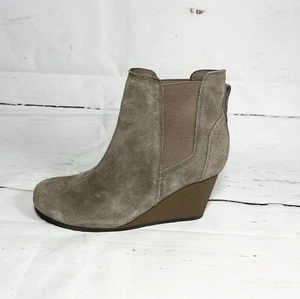 OTBT Boots Women’s Size 8.5M Gray Dodge Suede Wedge Ankle Booties - Picture 1 of 12