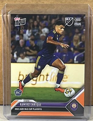 2023 TOPPS NOW MLS Playoffs #9 RAMIRO ENRIQUE ORLANDO RC Orange Parallel 2/5 - Image 1 of 3