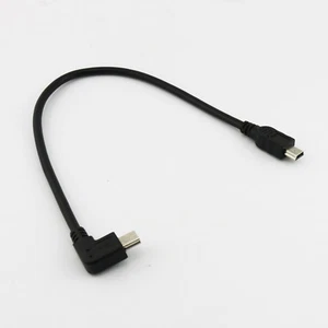 Right Angle 90 Degree USB Mini B 5 Pin Male to Male Data Charging Adapter Cable - Picture 1 of 8