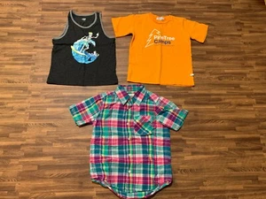 Lot of 3 Boys Size 6-8: 1 pcs Tank Top Gray, 1 pcs Shirt, 1 pcs T-Shirt Orange - Picture 1 of 6