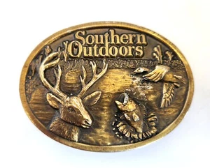 SOUTHERN OUTDOORS Limited Edition Belt Buckle Sporting Buck Bass Duck Waterfowl - Picture 1 of 14