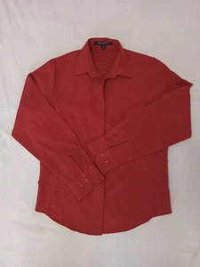 Tommy Hilfiger Mens Button Front Dress Shirt XL Red Long Sleeve Collar - Picture 1 of 8