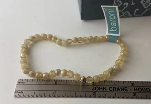 Lot of 2 Baroni Beaded Stone and Sterling beads Green Stones and Pearls - Picture 1 of 4