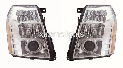 CADILLAC ESCALADE 2013 2014 PAIR XENON HID HEADLIGHTS HEAD LAMPS LIGHTS - Imagem 1 de 4