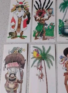 6x 1990's Papua New Guinea Vintage Xmas cards22cm x 9.5cm PNG Xmas cards. No... - Picture 1 of 10
