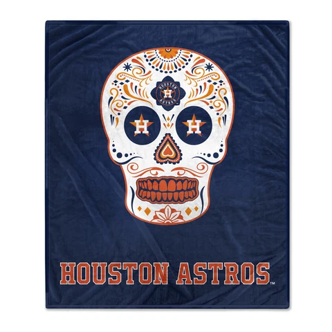 Houston Astros 60'' x 70'' Sugar Skull Fleece Blanket Cover