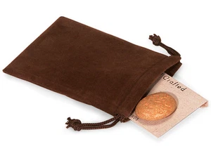 50 PIEZAS BOLSAS DE JOYERÍA MARRONES 3x4 bolsas de terciopelo de terciopelo marrones bolsas de regalo - Imagen 1 de 1