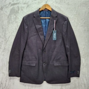 Tommy Hilfiger Conrad Sport Coat Mens 36S 36 Short Purple Plaid TH Flex $295 New - Picture 1 of 11
