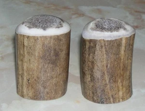 Vintage Salt & Pepper Shakers, Log/Stump Design, 2 1/4" Tall - Picture 1 of 1