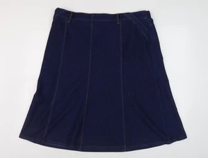 Cotton Traders Women's Blue A-Line Denim Skirt Size 20 - Picture 1 of 12