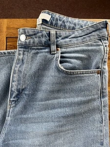 Women's H&M 1947 Hennes Mauritz Size 14 Blue Wide Leg Denim Jeans CN 170/80A - Picture 1 of 3