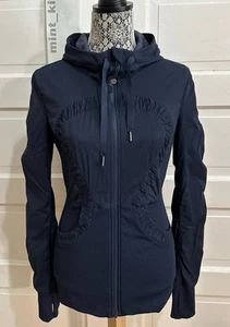 Usado en Excelente Condición🌟 Chaqueta Lululemon Dance Studio III Sudadera con Capucha Talla 10 Inkwell Azul Marino - Imagen 1 de 6