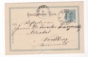 Salla b.Köflach,5 Heller Ganzsache nach Voitsberg,1904  (C16) - Picture 1 of 3