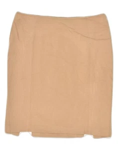 STEFANEL Womens Straight Skirt W30 Medium Beige Cotton PD07 - Picture 1 of 3