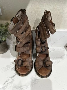 Sandalias Gladiador Freebird by Steven BOND Marrón Talla 7 Natural Distress Bonitas - Imagen 1 de 7