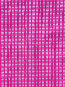~ Lilly Pulitzer Fabric - Cotton Poplin” Pink  With Squares ” 18”x28” # 287 - Picture 1 of 3