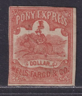 Wells Fargo $1, Forgery B2 Unused. Lyons CV $25.00. - Image 1 of 2