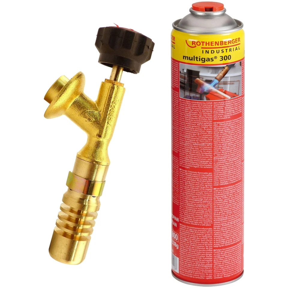 ROTHENBERGER Industrial Hot Pack Brenner inkl. 1x Industrial Multigas 300 600 ml - Bild 1 von 1