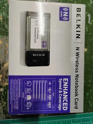 Adaptador de tarjeta portátil inalámbrico Belkin Wireless N F5D8013 para computadora portátil TOTALMENTE NUEVO     Foto 1 de 2