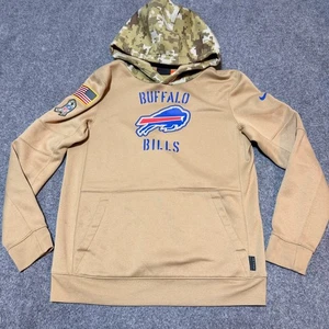 Buffalo Bills Hoodie Youth Large Khaki Pullover Salute To Service NFL Nike - Picture 1 of 12