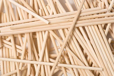 Round Wooden Lollipop Cake Pop Sticks Crafts Lolly Wood Dowels Plant Cane - Image 1 of 2