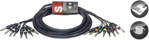 Stagg SML3/8P8P E Pro-Series 3m 8 Mono Jack to 8 Mono Jack Loom - Black - Picture 1 of 1
