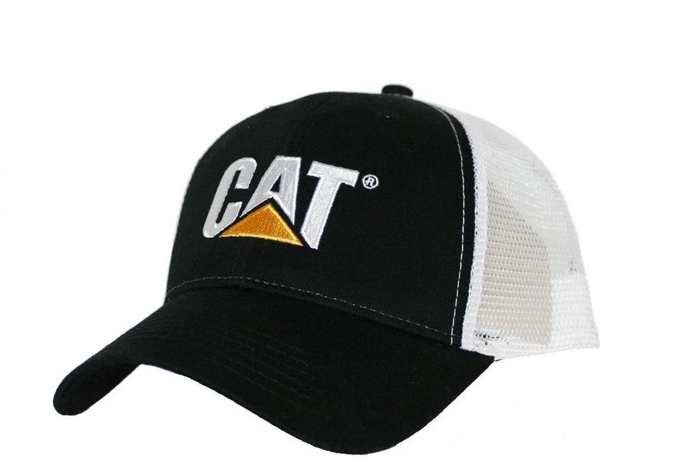 Бейсболка с сеткой из саржи черно-белая Caterpillar CAT Equipment Trucker - Изображение 1 из 2
