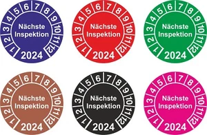 Prüfplakette Nächste Inspektion 30mm 37mm 2024 2025 2026 6 Farben (1231) - Bild 1 von 4