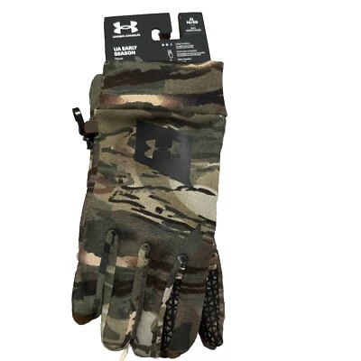 Under Armour 1318574 UA Men Early Season Trigger Finger Camo Hunt Gloves Medium - Image 1 of 4