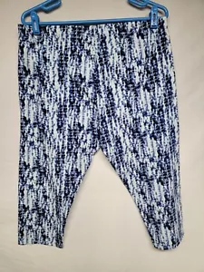 No Boundaries Juniors Blue Tie-Dye Capri Leggings (Size XXL (19)) - Picture 1 of 5