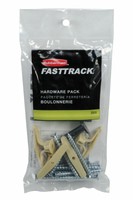 Rubbermaid  FastTrack  3.3 in. W x 1 in. D Silver  Steel  Rail Hardware Pack