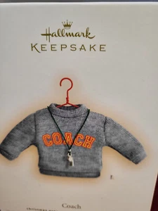 Hallmark Keepsake Ornament  Coach 2007 Hallmark Keepsake  Sweater Whistle Team - Picture 1 of 4