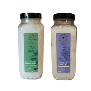 2 Bath & Body Works Aromatherapy Lavender Vanilla Bath Soak+EUCALYPTUS SPEARMINT - Picture 1 of 1