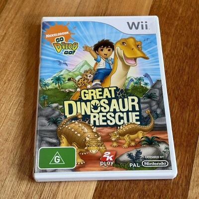 Go Diego Go: The Great Dinosaur Rescue Nickelodeon Nintendo Wii Game With Manual - Image 1 of 4