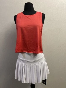 Women's Pleated Tennis/Golf Skort w/ pockets Size Large White New With Tags - Picture 1 of 12