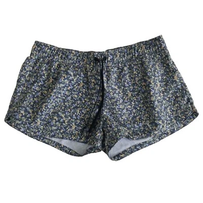 Pantalones cortos de natación de playa con estampado floral de pétalos negros para mujer pequeños prAna Mariya Foto 1 de 4