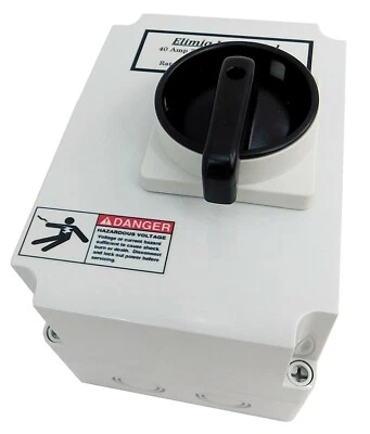 Elimia Enclosed 3 Phase Disconnect Switch DS60LC-W-UL NEMA 4X 60 Amp 60A UL 508A