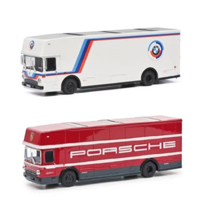 Schuco 1:87 Renntransporter Red / White Model Car - Picture 1 of 5