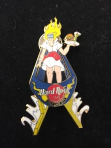 SALT LAKE CITY 3RD ANNIVERSARY BOBSLED WAITRESS GUITAR HARD ROCK CAFE PIN - Picture 1 of 2